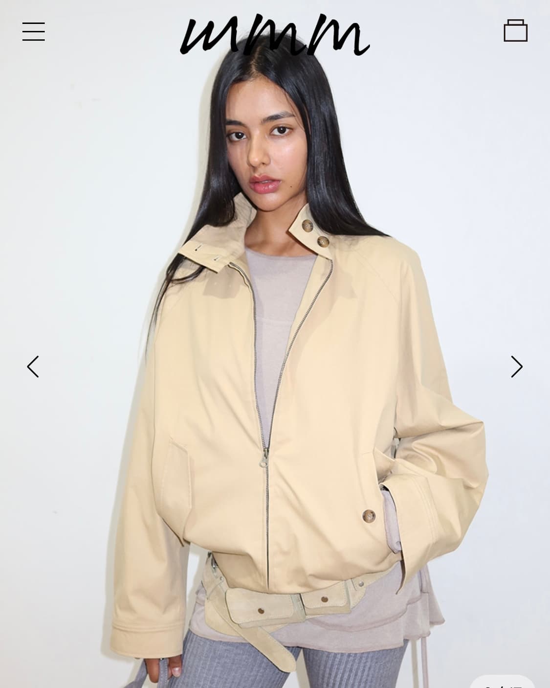 Mmm Jeans Harrington Jacket_Beige 상품이미지1