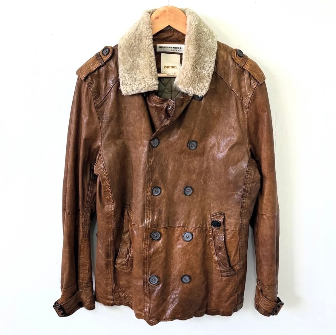 디젤 셰르파 더블 레더자켓 상품이미지1