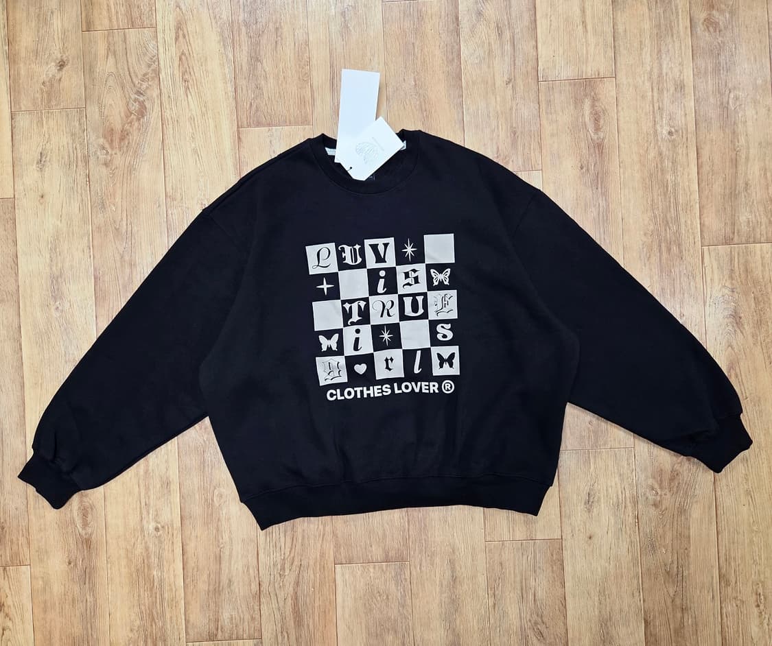 러브이즈트루(LUVISTRUE) OW 보드 스웻셔츠 프리사이즈 새상품 상품이미지3