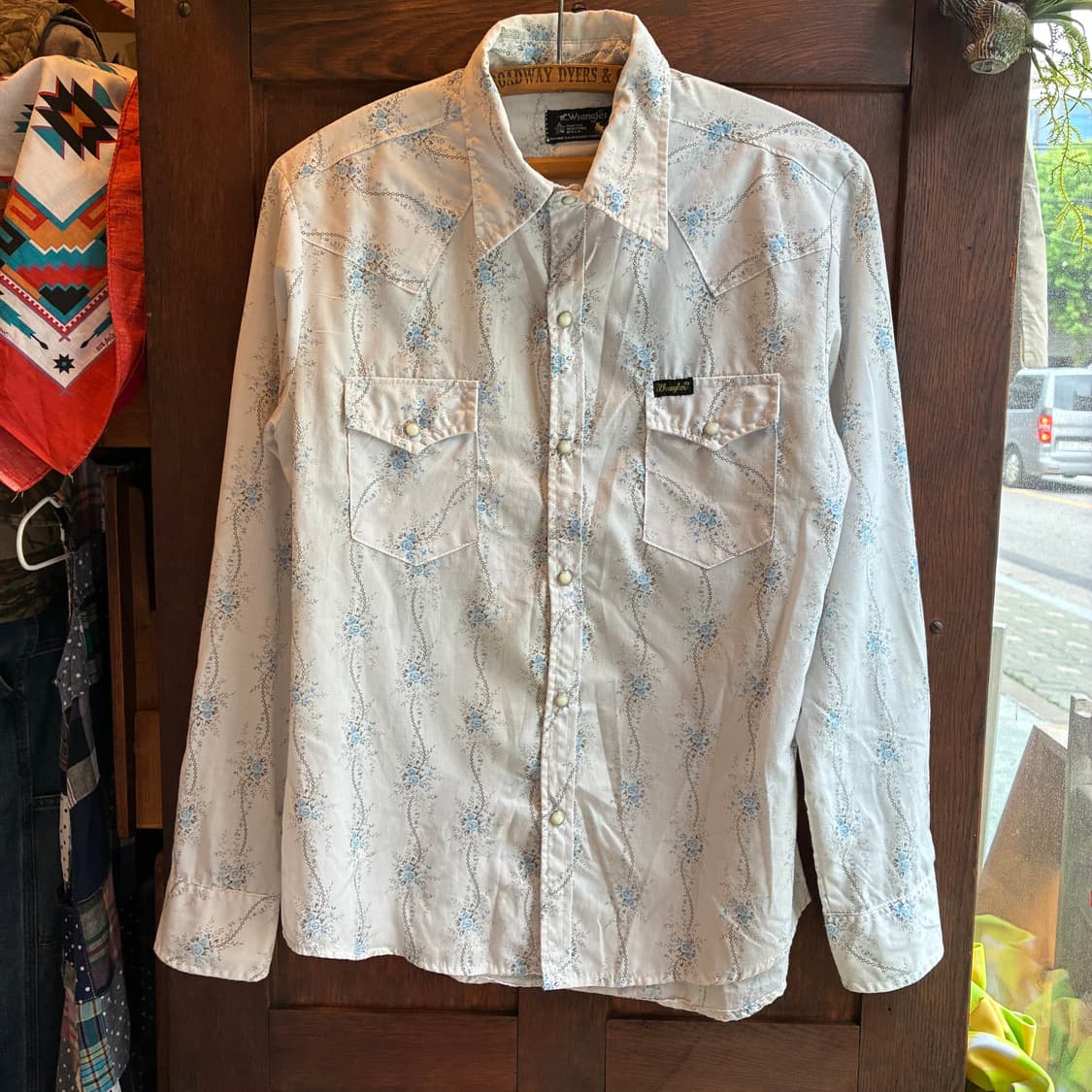 80‘s Wrangler Floral Western Shirt 상품이미지3