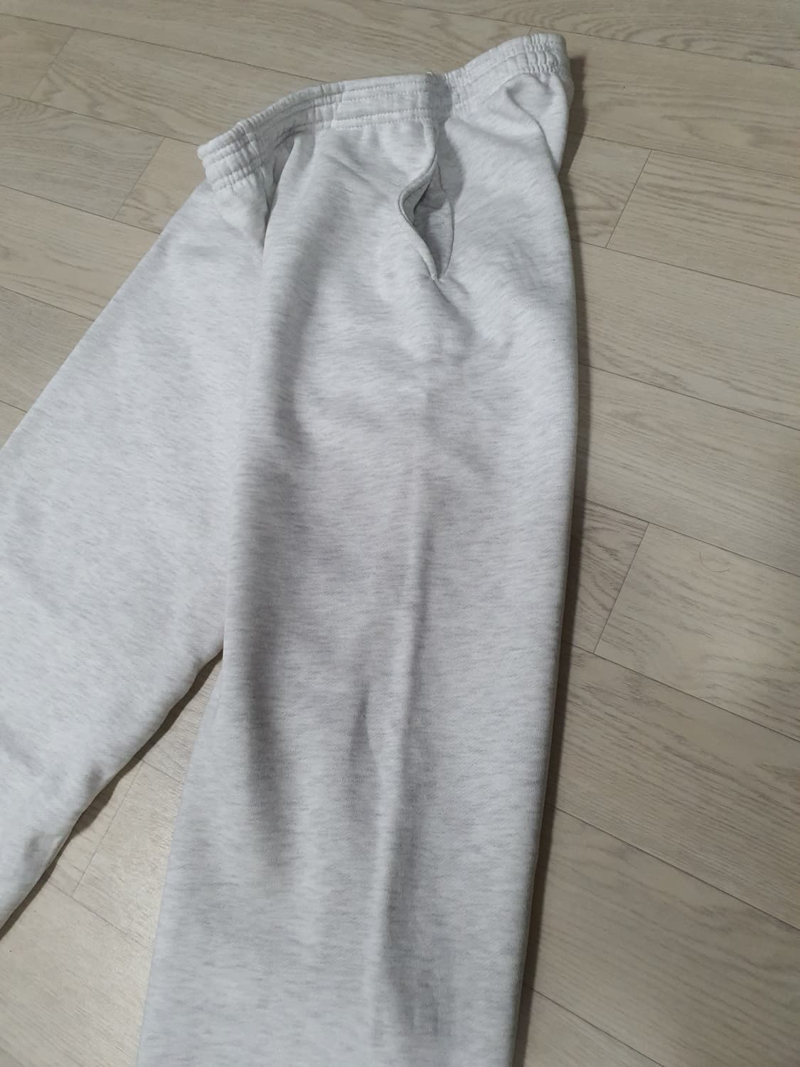 laa 스웨트 조거 팬츠 샘플 멜란지 화이트 상품이미지2