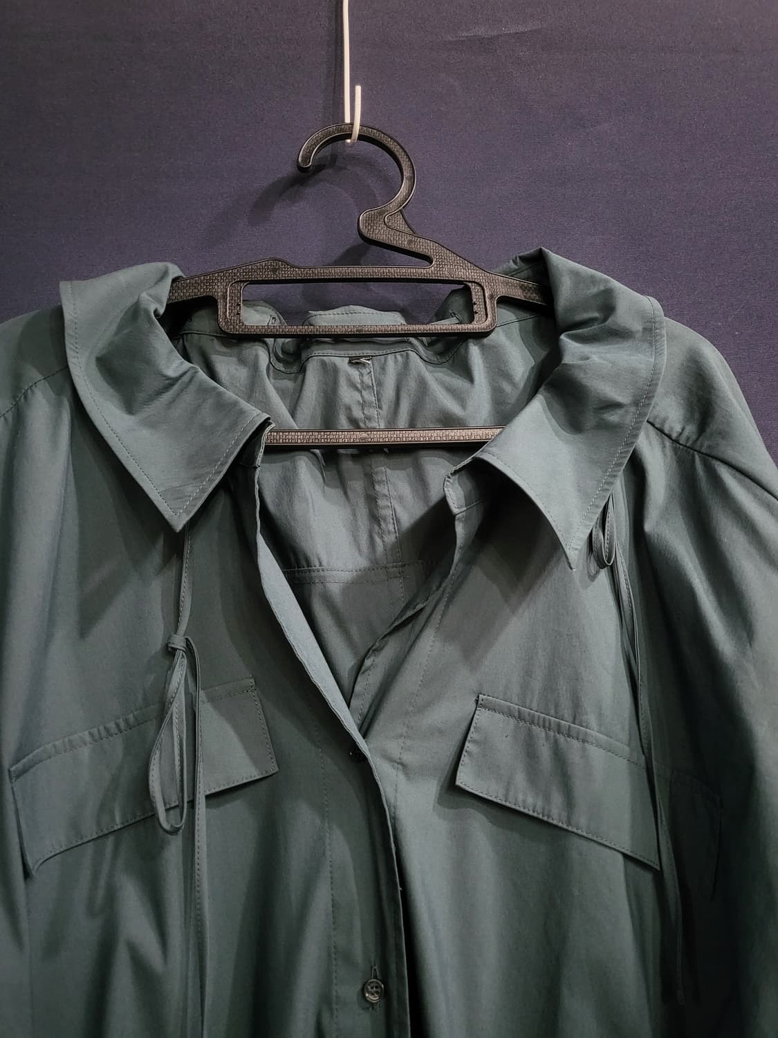 한섬 시스템 트렌치 셔링 롱자켓 상품이미지2