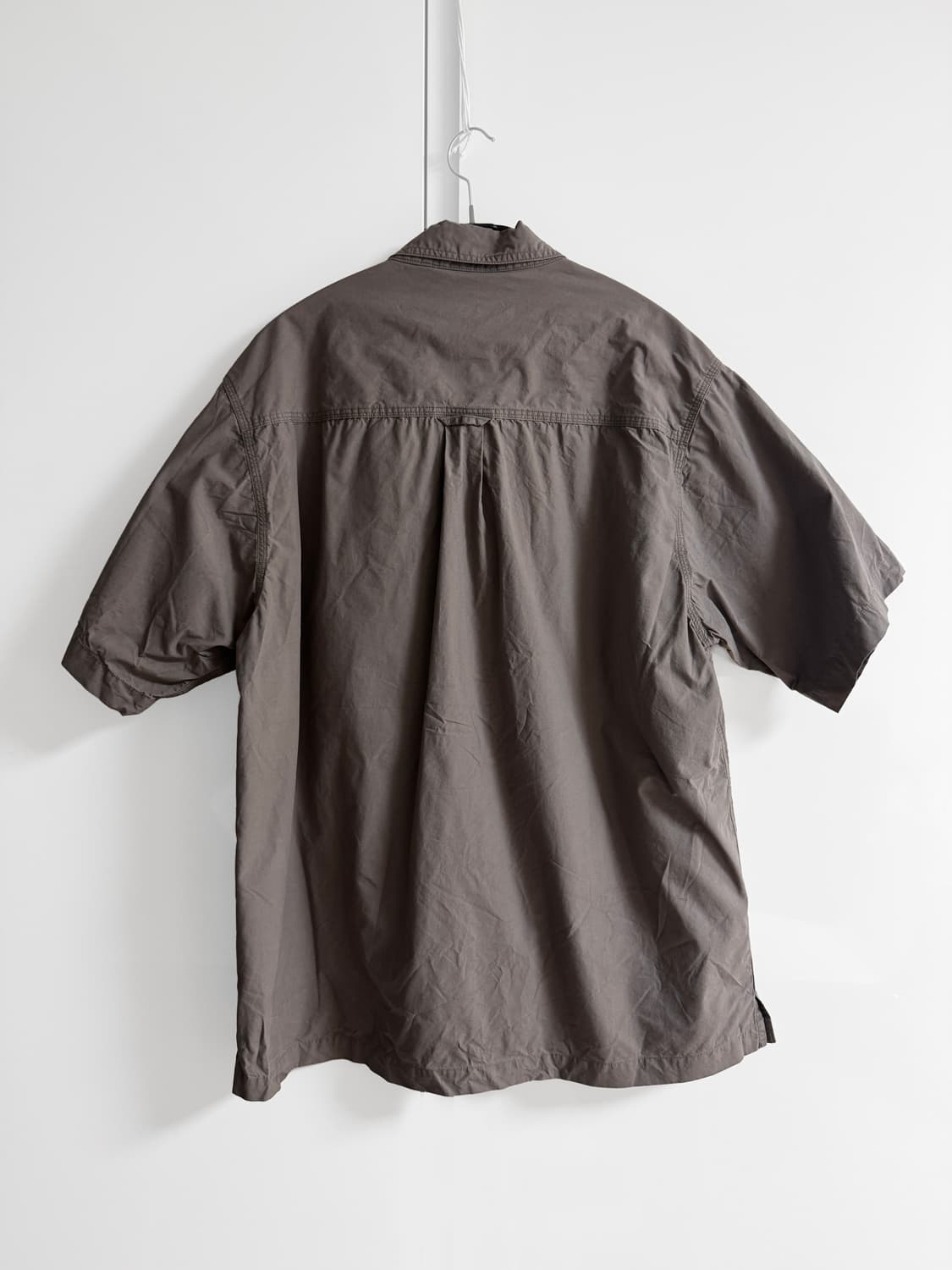 [M/105] 일꼬르소 워시드 반팔 워크셔츠 브라운 상품이미지3