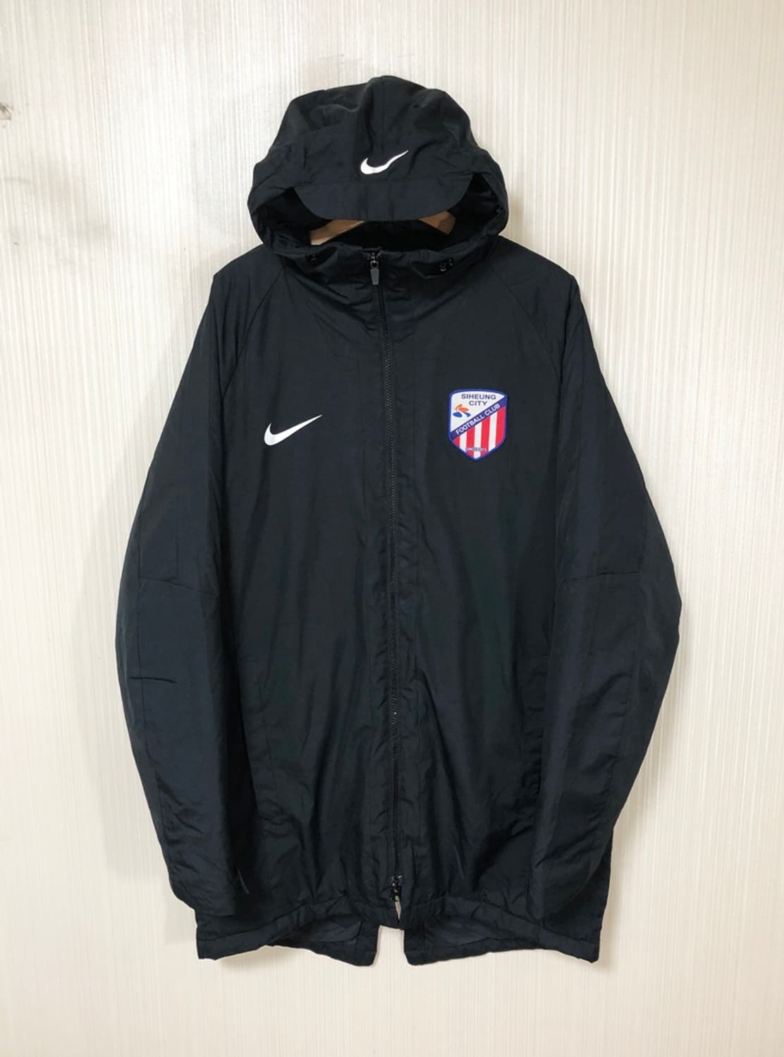 K3리그 나이키 시흥시민축구단 선수지급/실착 하프롱패딩자켓 L(105) 상품이미지1