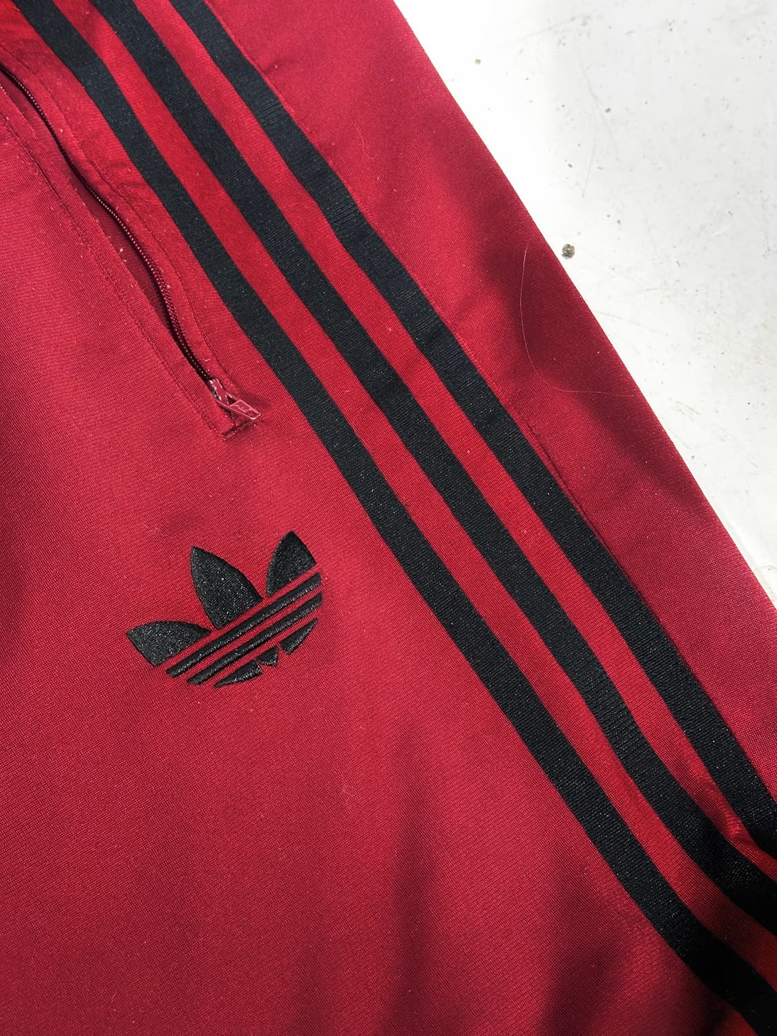 아디다스 버건디 블랙 삼선 추리닝 바지 와이드 파이어버드 팬츠 90 상품이미지6