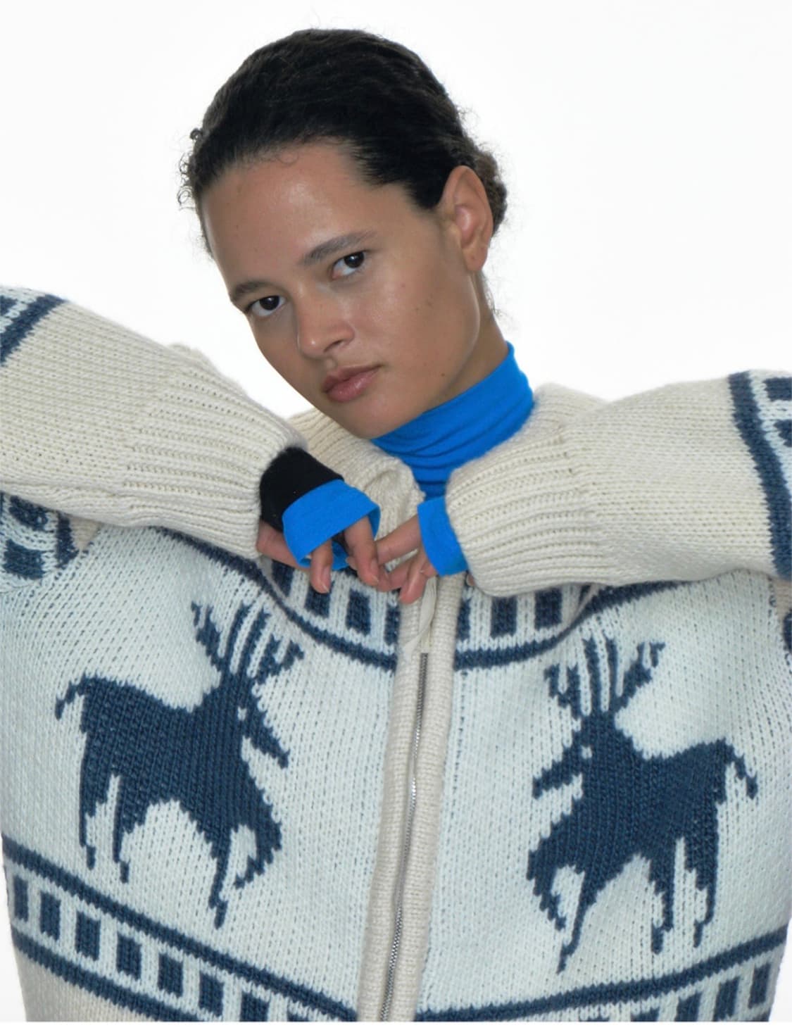 파르티멘토우먼 코위찬 니트집업 상품이미지8