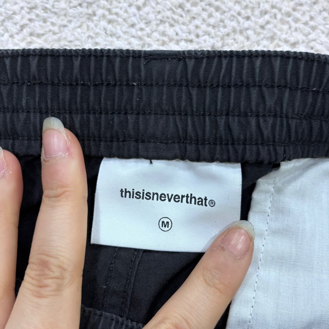 M 디스이즈네버댓 블랙 카고 팬츠 0403E 상품이미지3