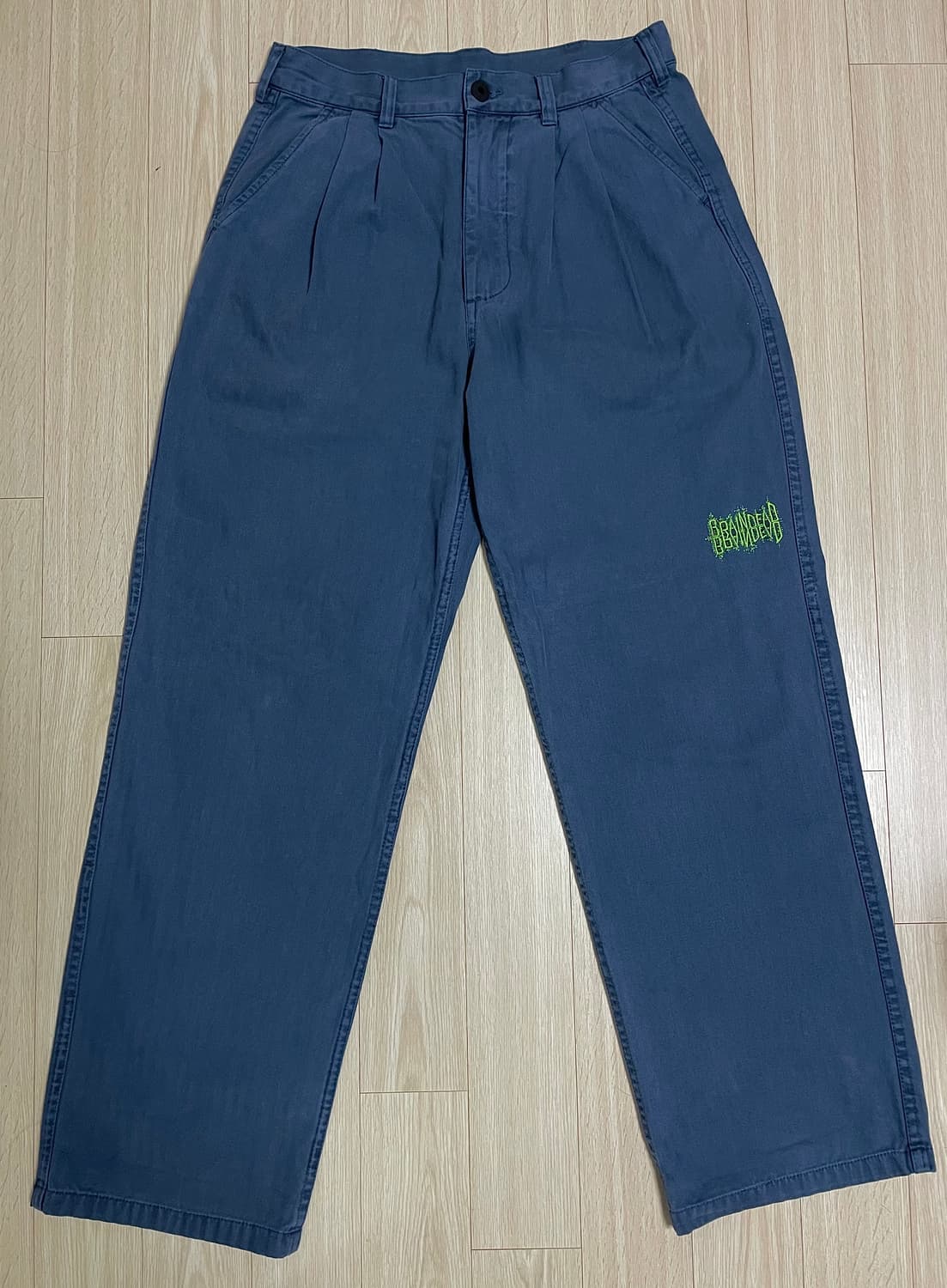 [M] 브레인데드 피그먼트 다잉 헤링본 팬츠 새상품 상품이미지2