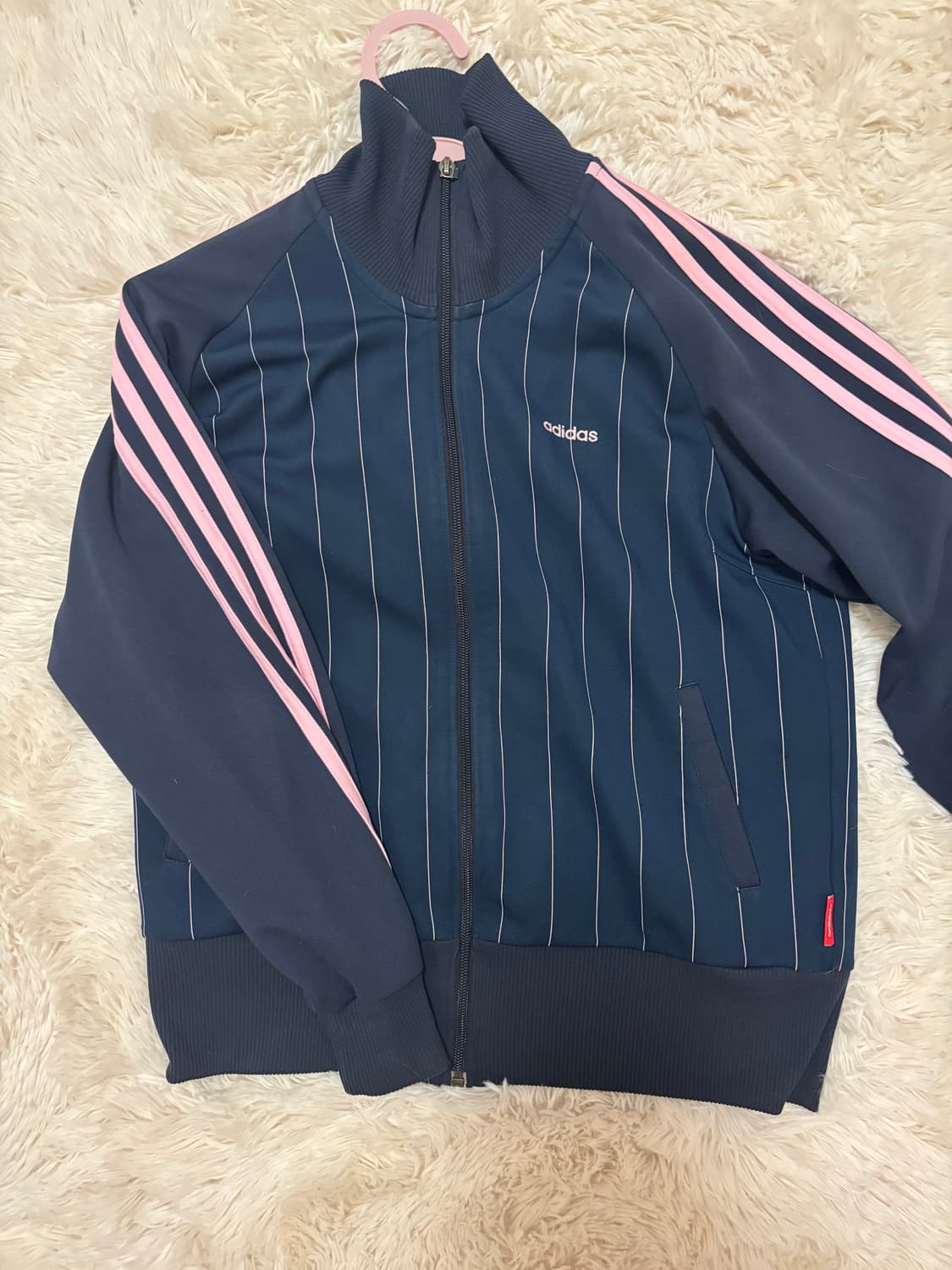 아디다스 스트라이프 트랙탑 져지 핑크네이비 상품이미지1