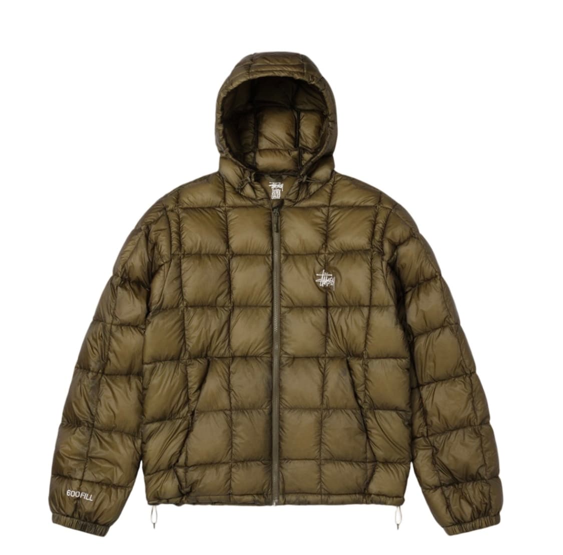 S 스투시 미드웨이트 후드 푸퍼 경량패딩 올리브 미개봉 새제품 판매 상품이미지1