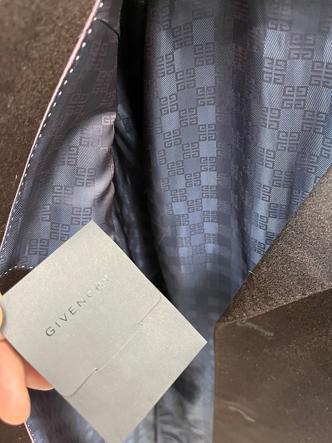 100) 지방시 초코브라운 캐시미어100% 코트  상품이미지7