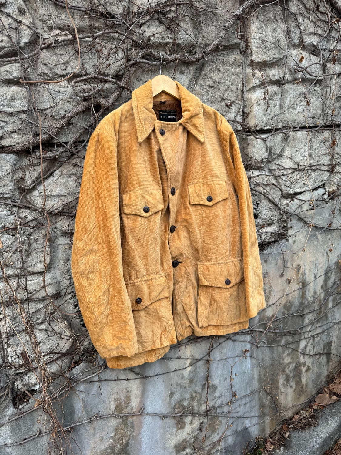 70s jcpenney 타운크래프트 빈티지 코듀로이 코트 자켓 xl 상품이미지3