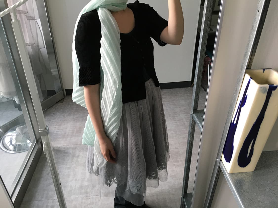 mint pleats scarf 상품이미지3