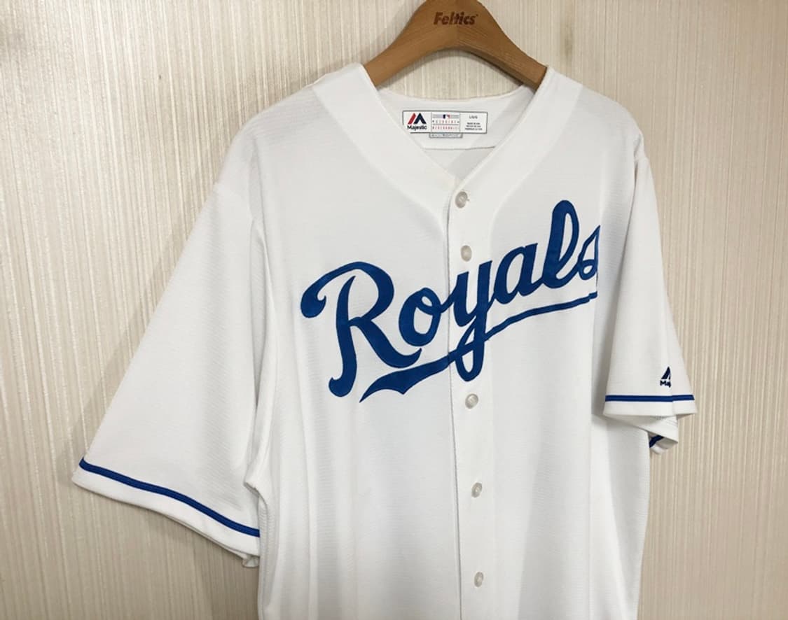 MLB 마제스틱 캔자스시티로얄스 홈유니폼/져지 L #35 에릭호스머 상품이미지5