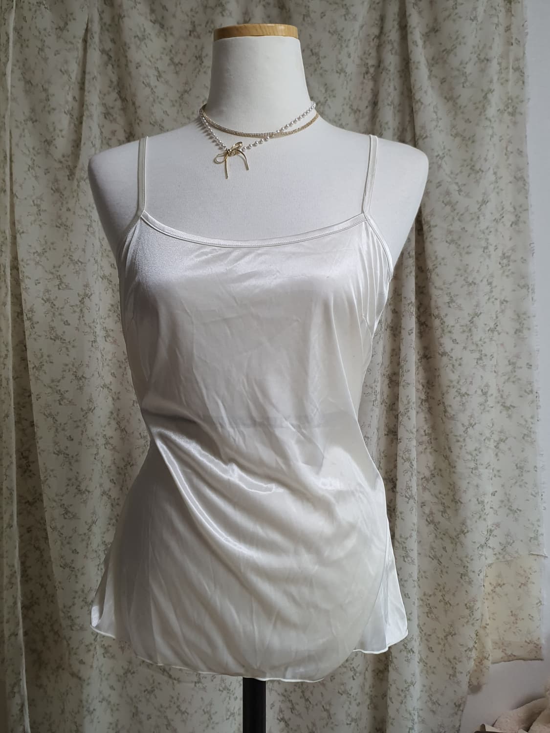 [빈티지] 아이보리 새틴 실크 슬립 4천원 상품이미지1