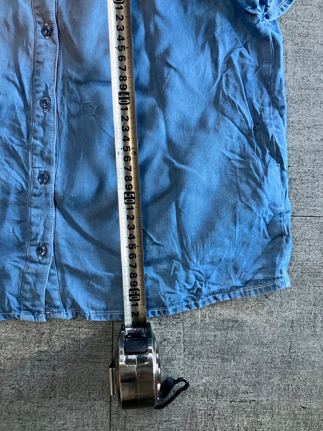 일본빈티지 Colony 핀터깔y2k 달천깔페어리 프릴 데님블라우스 상품이미지3