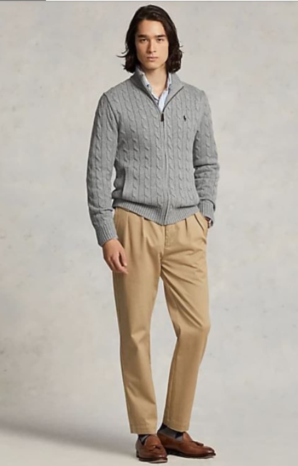 (새상품)폴로 랄프로렌 풀집업 꽈배기 니트 L 상품이미지3