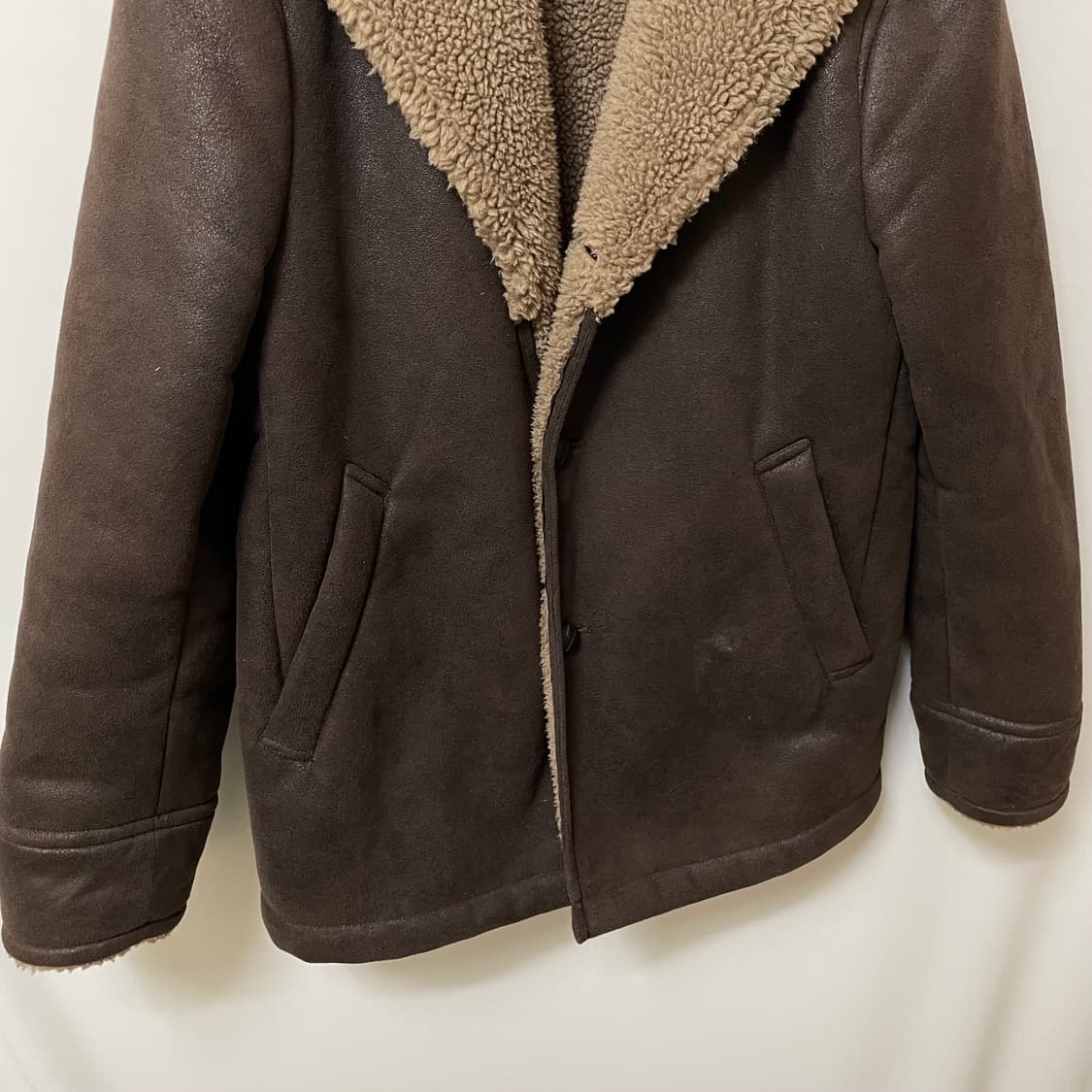 [ L ] 유니클로 남성 양털 무스탕 자켓 상품이미지4