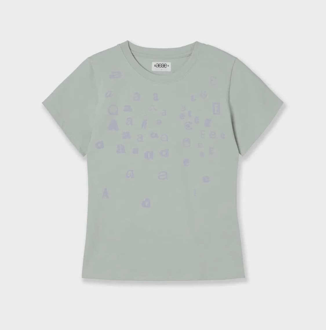 aeae SCATTERED LETTER TEE [MINT] 상품이미지1