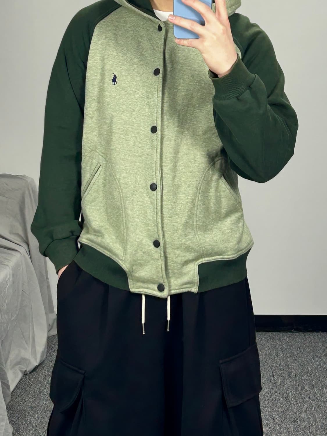 폴로 스포츠 그린 코튼 후드 자켓 M   상품이미지2