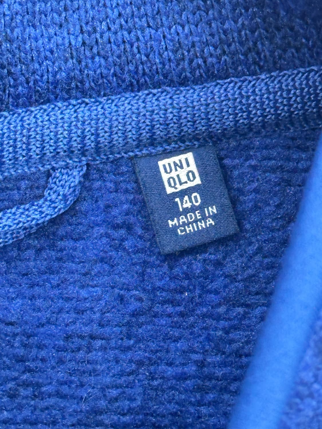 일본 유니클로 코발트 블루 폴리스 슬림 140 베이직 후리스  상품이미지3