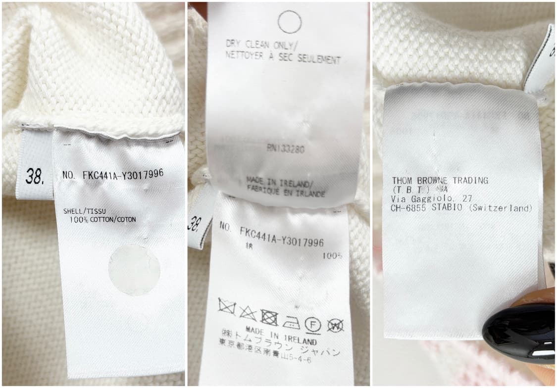 톰 브라운 포인텔 티핑 4바 브이넥 가디건 상품이미지6