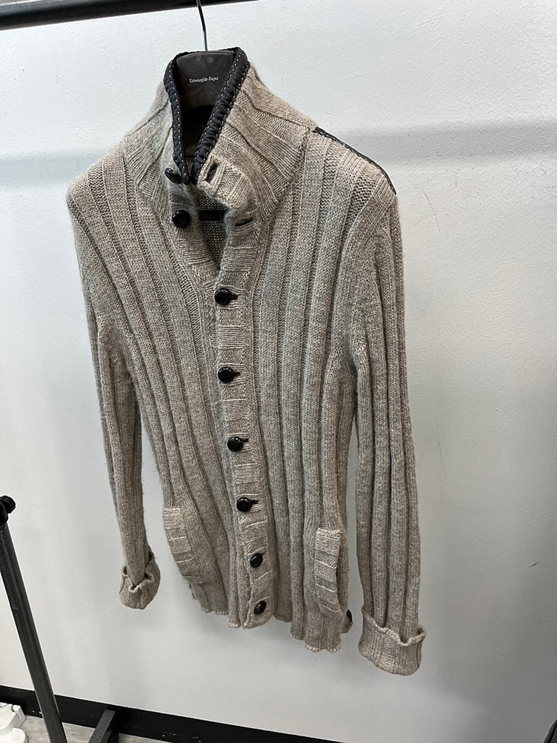 105) 돌체앤가바나 가죽믹스 니트가디건  상품이미지1