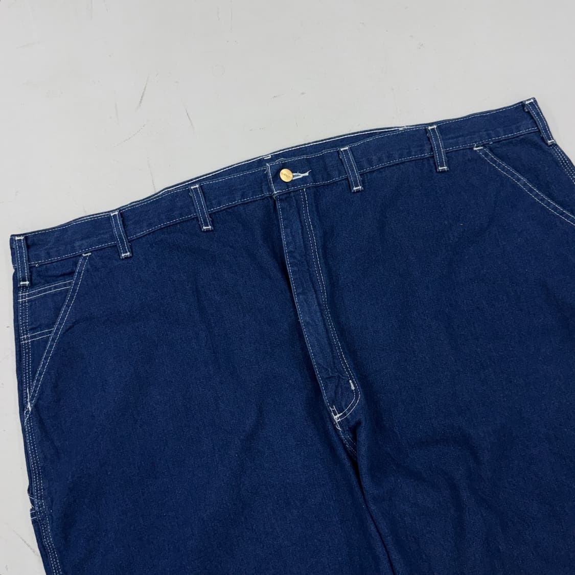 칼하트 빅사이즈 카펜터 스티치 워크 와이드 데님팬츠 상품이미지4