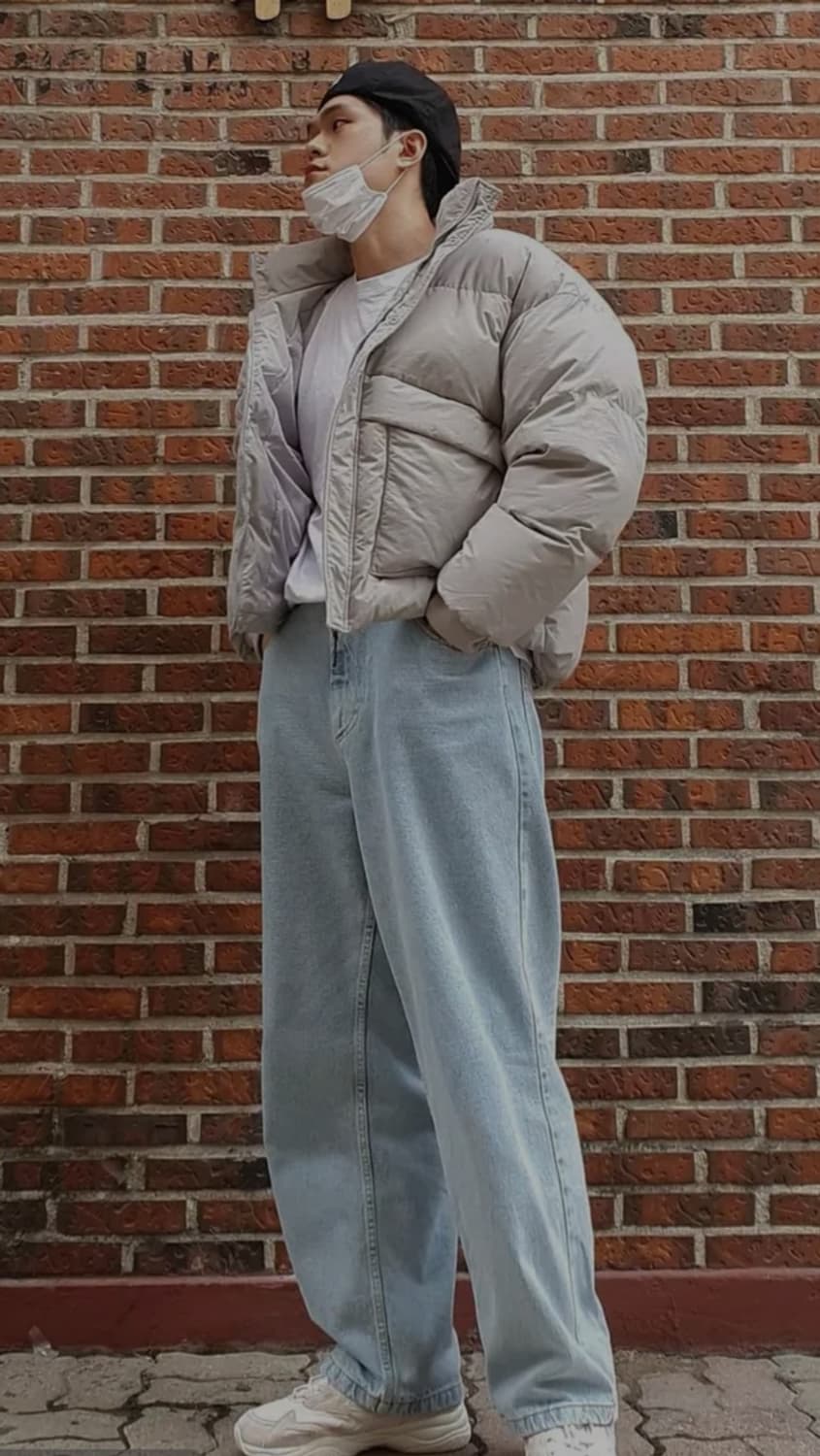 코드그라피 그레이 유틸리티 덕다운 숏 패딩 M 상품이미지2