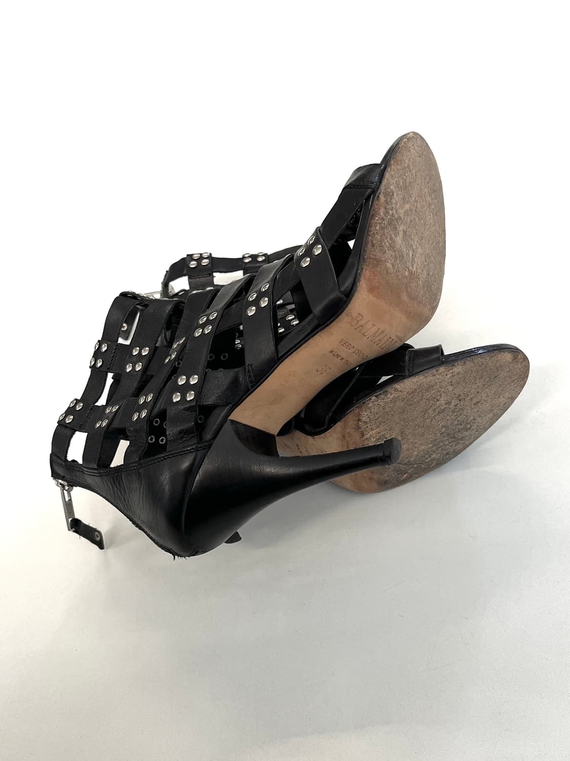 발망 2008SS 데카르넹 스터드 글레디에이터 힐 부츠 상품이미지5