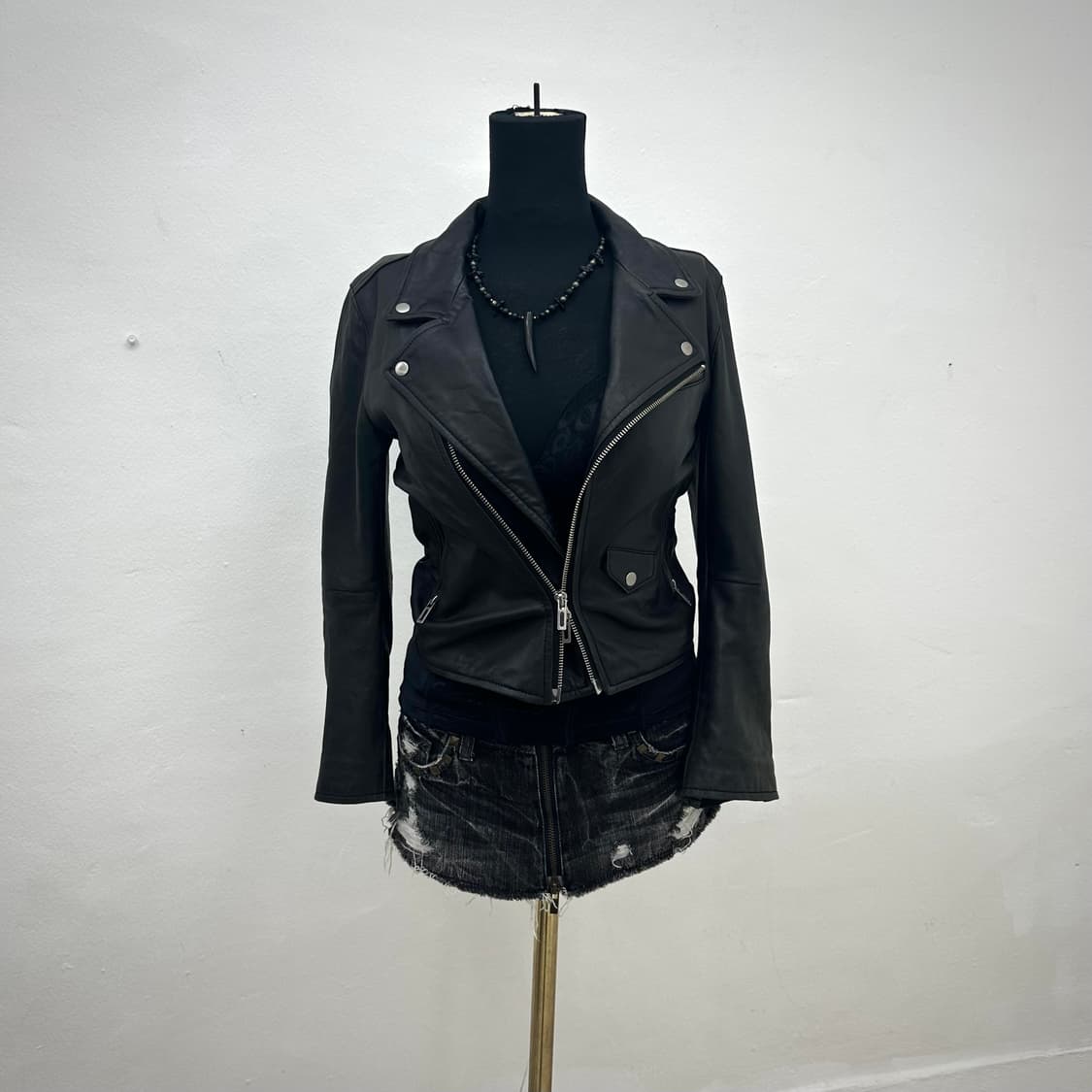 Domenico + savio rider leather jacket 상품이미지2