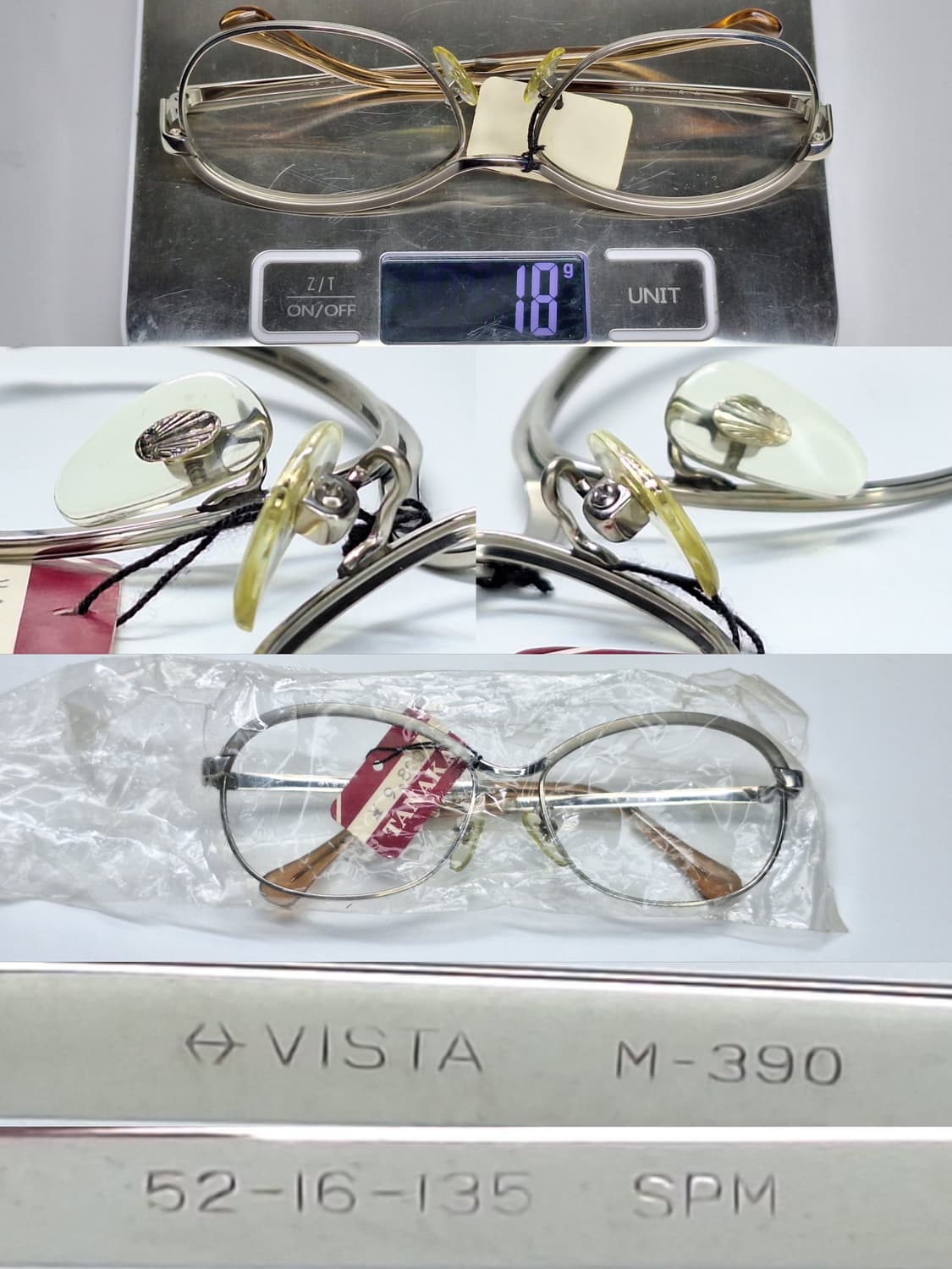 데드스톡/Vista M-390 선플래티늄 SPM 안경테 52mm 백금합금 상품이미지6