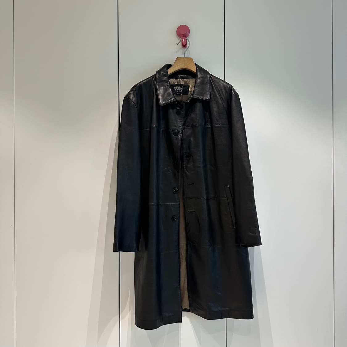 윌슨즈펠레스튜디오 싱글카라 레더 코트 상품이미지2