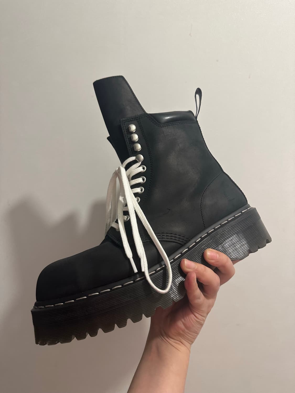 릭오웬스 닥터마틴 쿼드 솔 스틸 토 290 uk10 상품이미지7