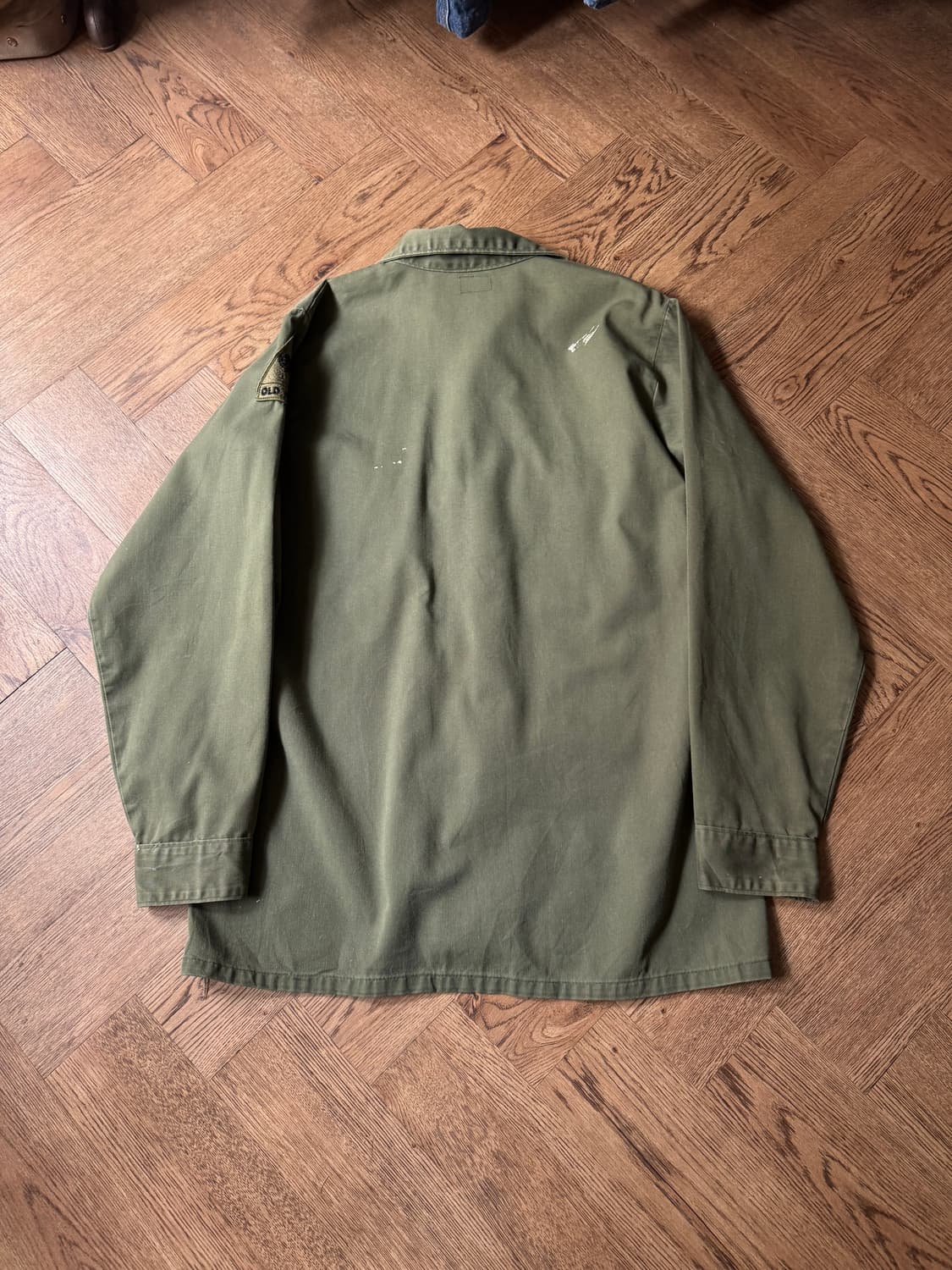 [M]70's 오리지널 U.S ARMY OG-507 페인팅 밀리터리 셔츠 상품이미지6