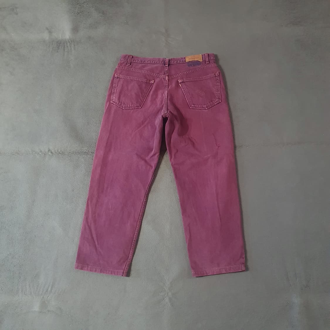 00s 리바이스 버건디 워싱 데님 팬츠 36 릴렉스핏 상품이미지6