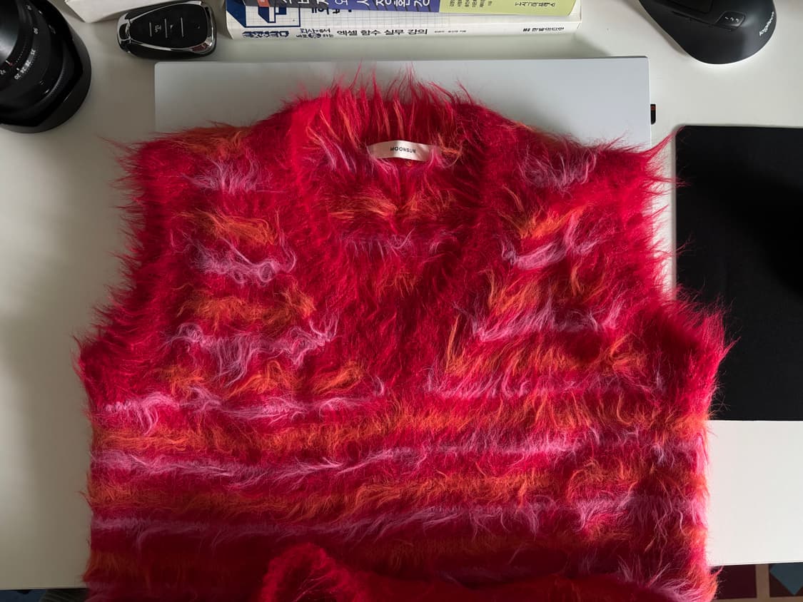 MOONSUN 문선 모헤어 니트 조끼 베스트 상품이미지1