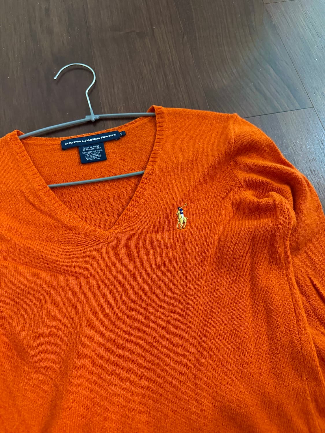 랄프로렌 스포츠 다크오렌지 브이넥 니트 상품이미지2