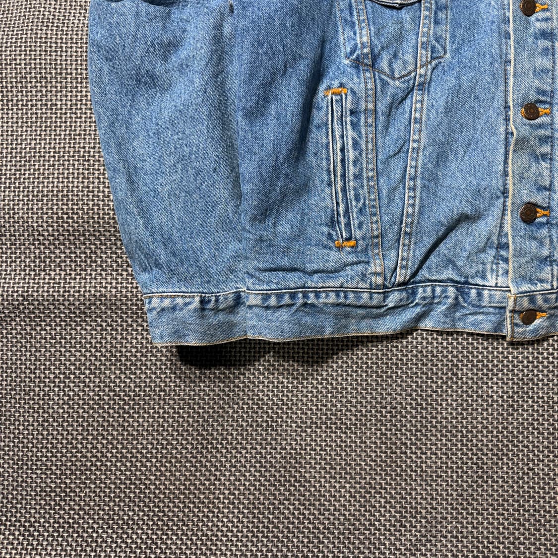 80s USA 리바이스 나바호 블랭킷 데님 트러커 (old-8530) 상품이미지3
