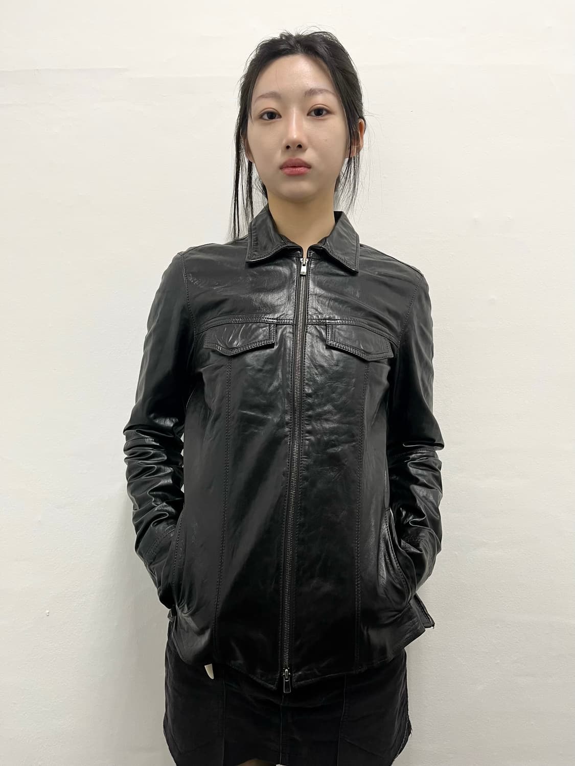 LUVA TRAM 램 레더 싱글 라이더 재킷 상품이미지7