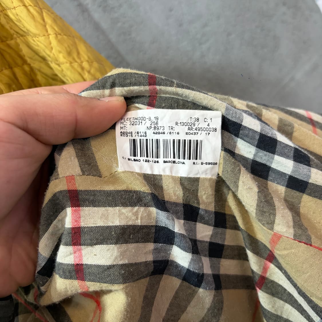 90s Burberry 옐로 퀼팅 자켓 (M) 상품이미지9