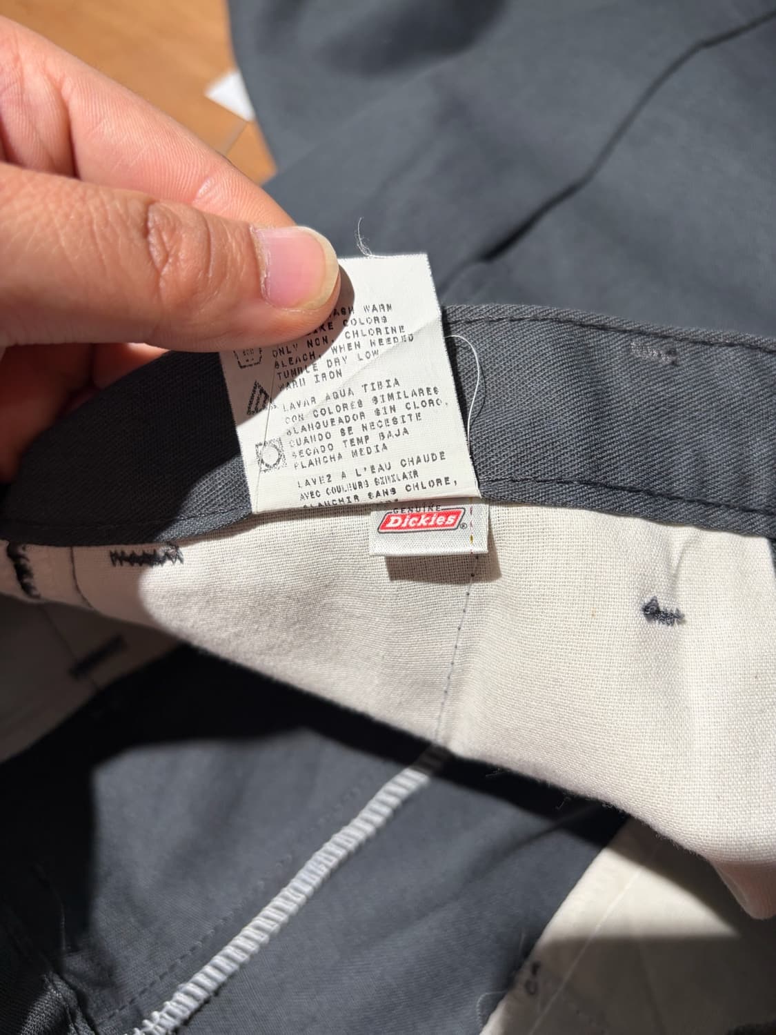 32) Dickies 제뉴인 차콜 와이드 크롭 팬츠 상품이미지10