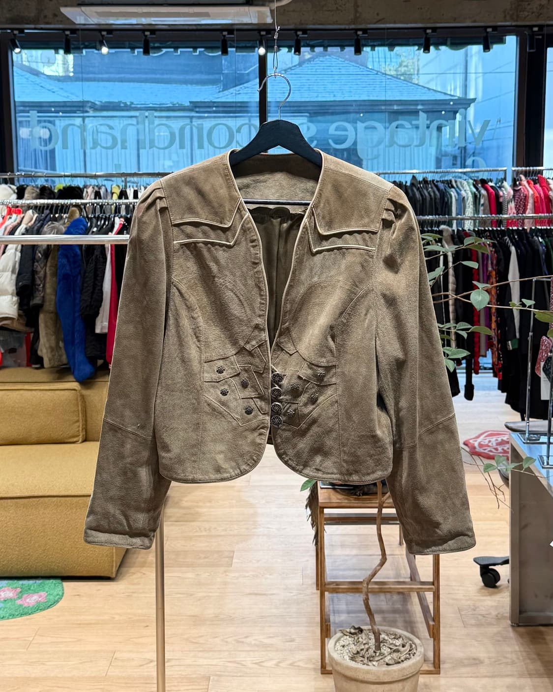 랜드하우스 브라운 스웨이드 자켓  상품이미지1