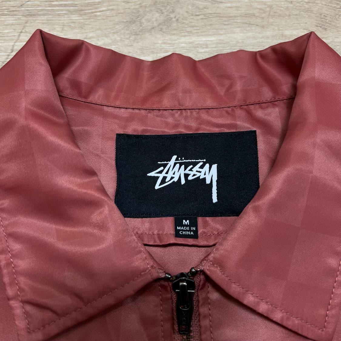 스투시 인터내셔널 백로고 체크 코치자켓 [톤다운 핑크/로즈] L/100 상품이미지6