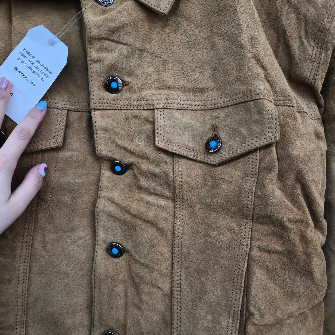 버버리 스웨이드 브라운 자켓 여성 M 상품이미지2