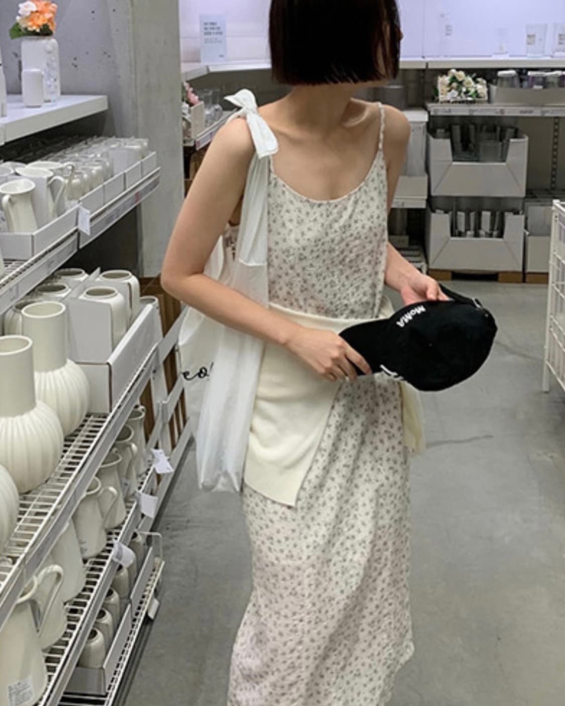 OVEOF 오브오브 플라워 슬리브리스 원피스  상품이미지3