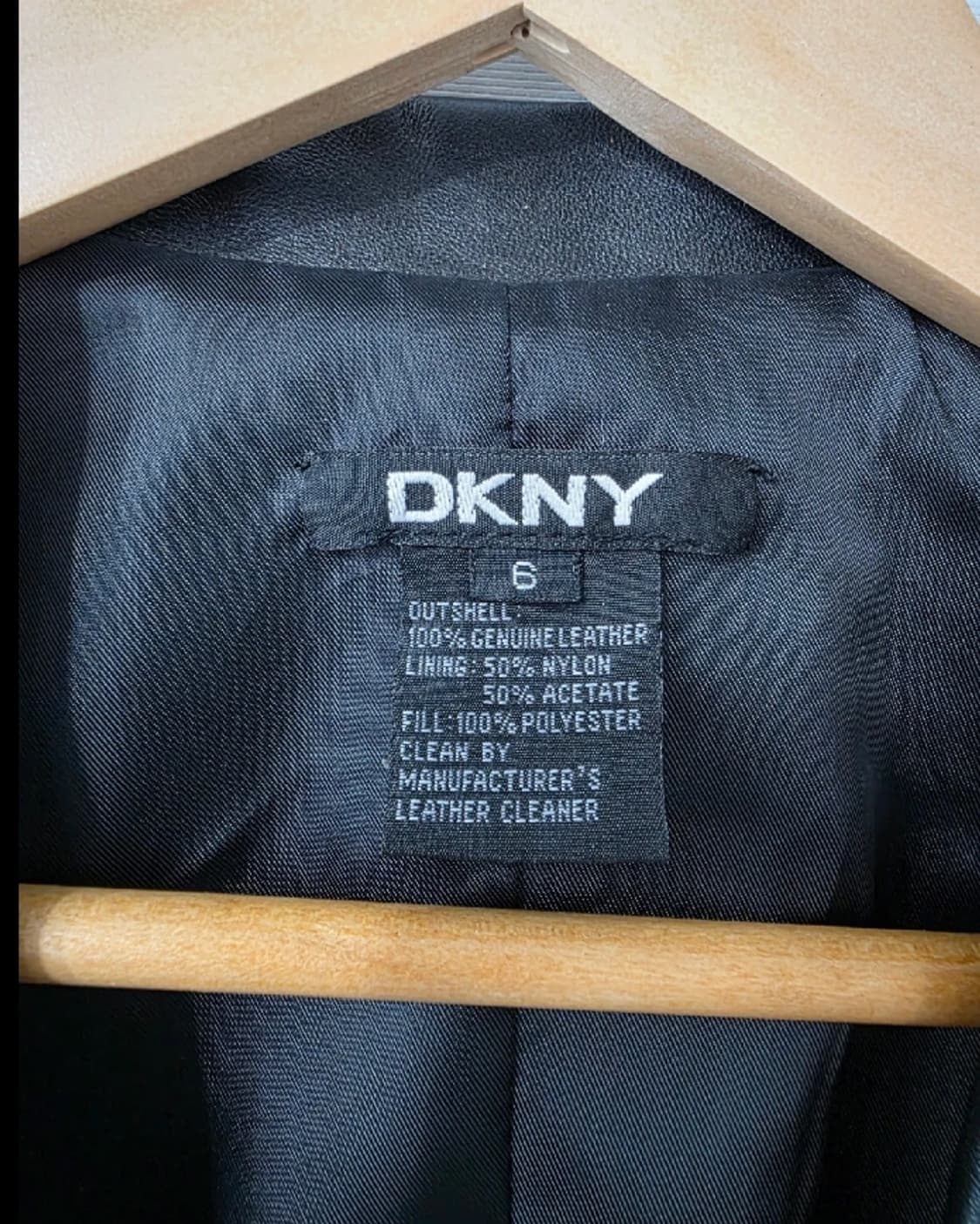DKNY 블랙 가죽 자켓 ~55 상품이미지8
