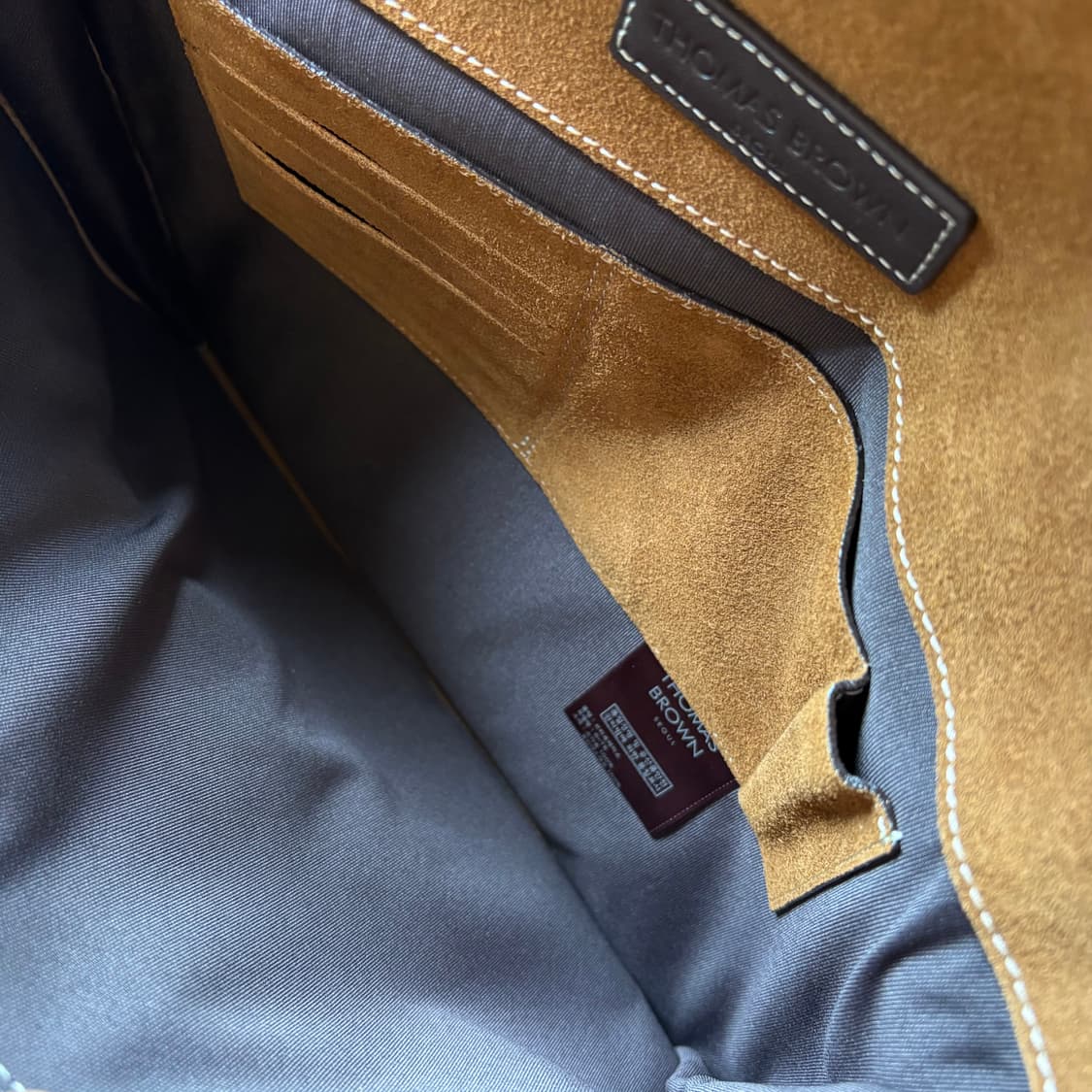 [28 x 35.5] 토마스 브라운 스웨이드 태슬 브리프케이스 상품이미지10