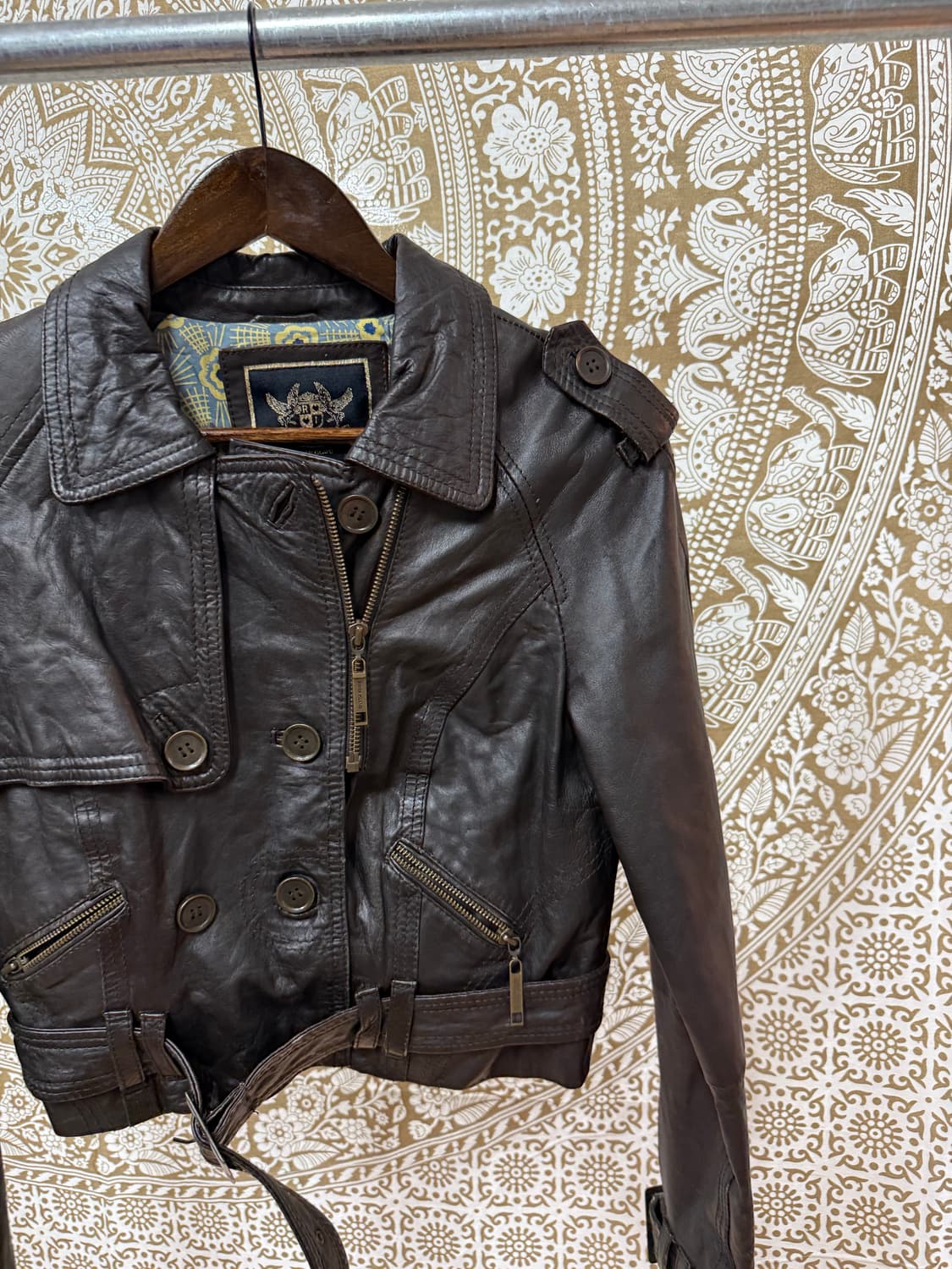 리버아일랜드 리얼가죽 더블버튼 레더자켓  상품이미지4