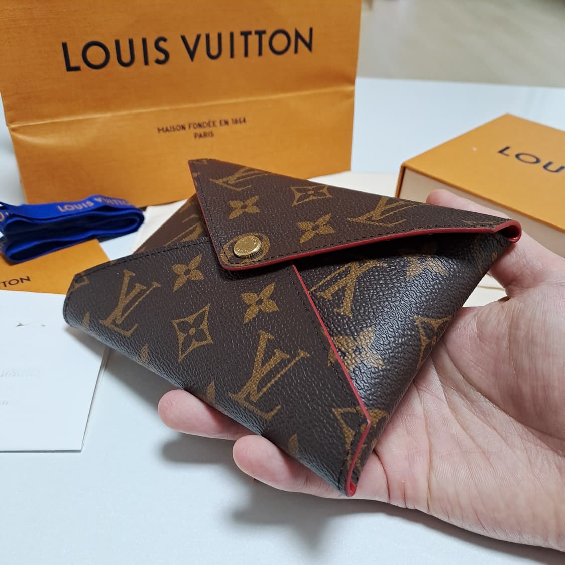[100%정품/풀세트] 루이비통 키리가미 중 사이즈, 루이비통클러치 상품이미지8